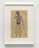 Untitled woman with purple shirt by Bill Traylor contemporary artwork Works on Paper