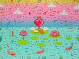 Be Grateful and Just Relax by Rizal Hasan contemporary artwork painting