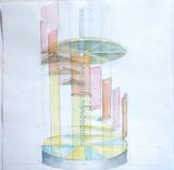Treppe by Angela Fette contemporary artwork works on paper