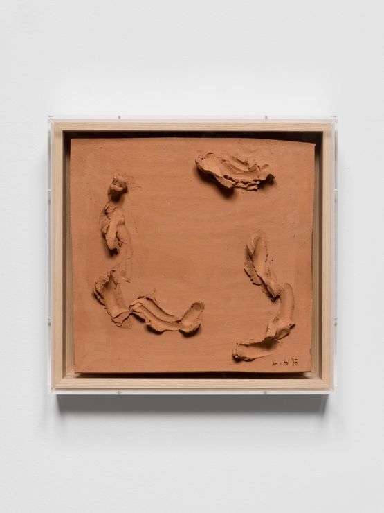 Untitled, undated by Lee Ufan, Terracotta, 34 x 35 x 1.3 cm (19