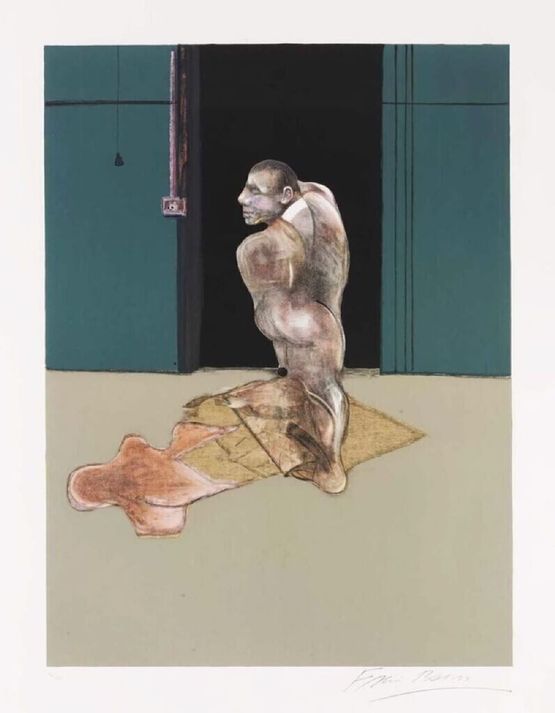 Study for a portrait of John Edwards s.9495 Etude pour un portrait de John Edwards by Francis Bacon contemporary artwork Print