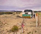 Chatting by Liu Xiaodong contemporary artwork painting