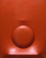 Rosso by Agostino Bonalumi contemporary artwork sculpture