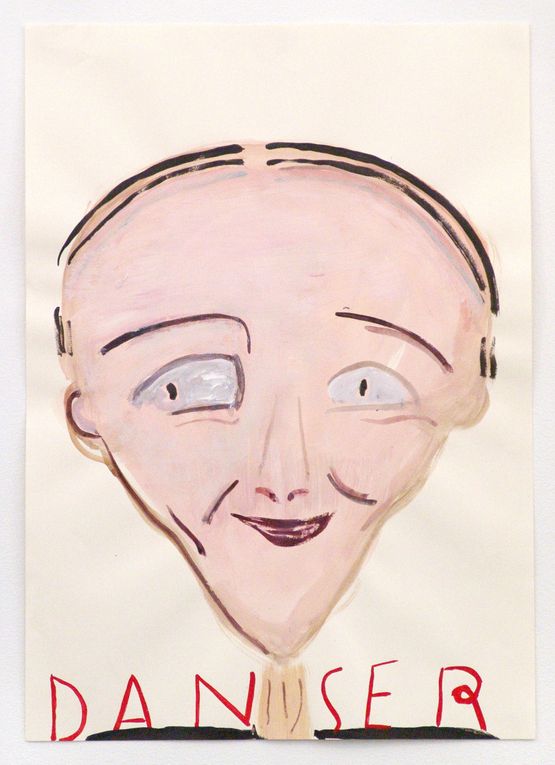 Danser Dark Eyes by Rose Wylie contemporary artwork Painting