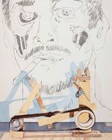 Autoportrait a la Cigarette by Alex Sewell contemporary artwork painting