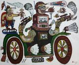 MAJU Human Development by Heri Dono contemporary artwork painting