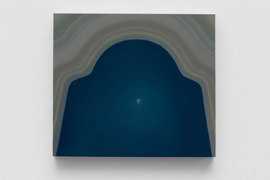 Blue Chapel by Kong Lingnan contemporary artwork Painting