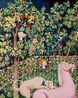 The Unicorn Surrenders to a Maiden by Woo Kukwon contemporary artwork Painting