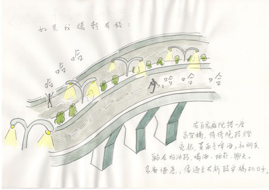 building a overpass in the yard by So Yo-Hen contemporary artwork Painting