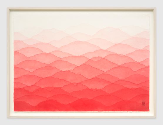Red Mountain by Minjung Kim contemporary artwork Works on Paper