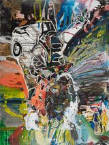 Untitled Autounfall by Christian Eisenberger contemporary artwork painting