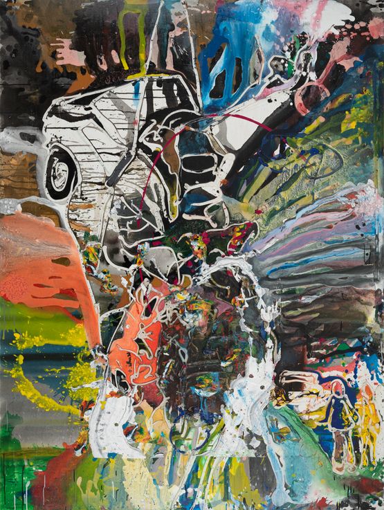 Untitled Autounfall by Christian Eisenberger contemporary artwork Painting