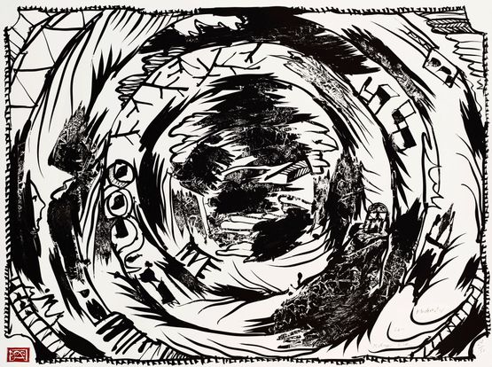Moby Dick by Pierre Alechinsky contemporary artwork Print
