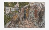 A Street in Willesden No. 1 by Leon Kossoff contemporary artwork Painting