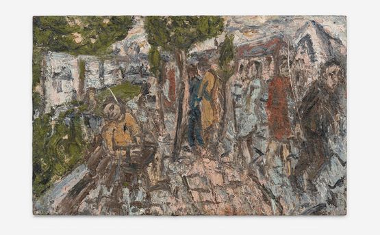 A Street in Willesden No. 1 by Leon Kossoff contemporary artwork Painting