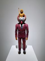 Bodhisattva Clam Head  Action Figure by Wood Carving by Tomoaki Ichikawa contemporary artwork painting sculpture works on paper