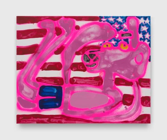Welcome to the United States of America by Katherine Bernhardt contemporary artwork Painting