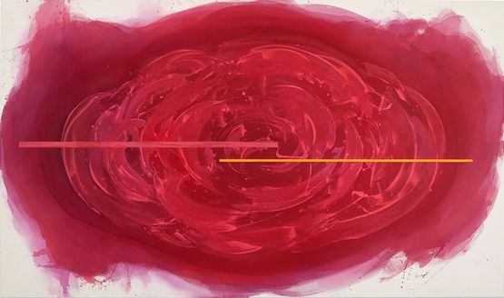 Rosa Splendour by Gretchen Albrecht contemporary artwork Painting