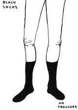 Untitled Black Socks No Trousers by David Shrigley contemporary artwork works on paper
