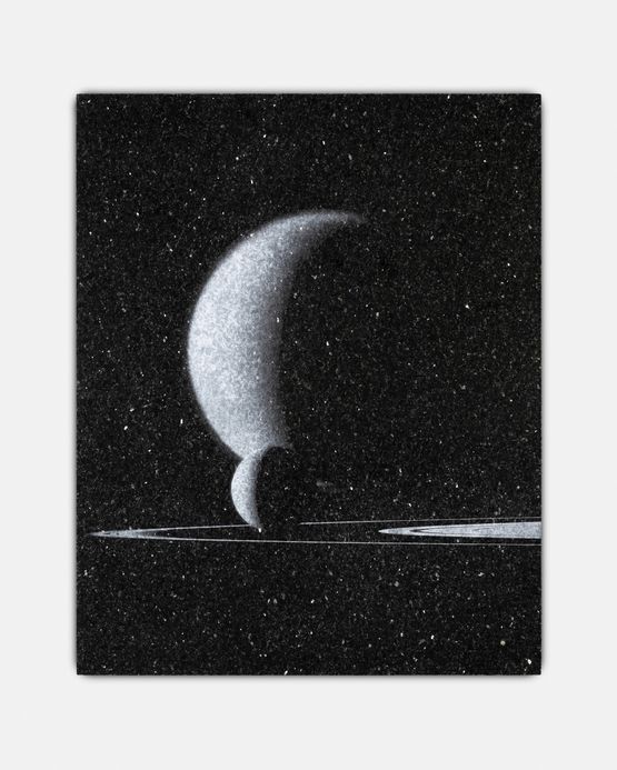 Marble Recording Titan  Dione by Hugo Deverchere contemporary artwork Sculpture