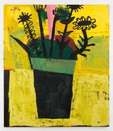 Sun-dried Flowers Yellow by Florence Hutchings contemporary artwork painting