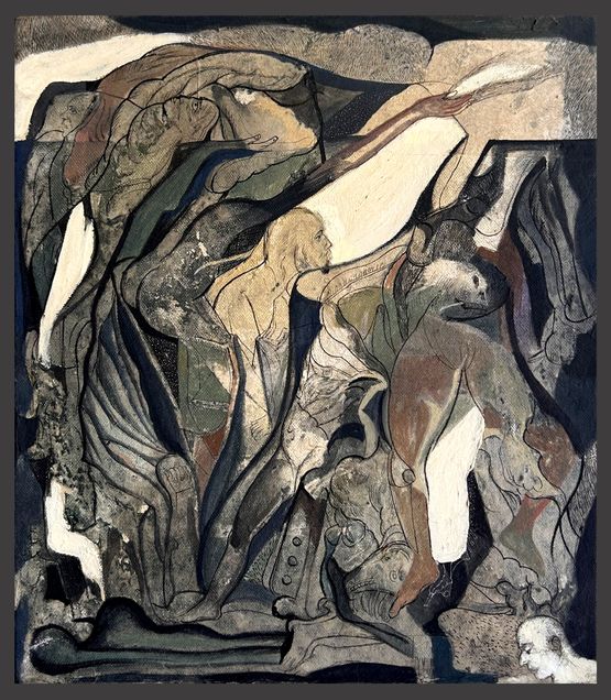 Unsettled Lives 3 by Vikrant Bhise contemporary artwork Painting