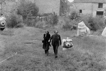 Contemporary art exhibition Duo Exhibition Myths  Machines at Hauser  Wirth Somerset United Kingdom