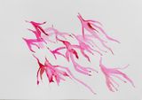 From the Dead Reckoning to Her Folds series by Iz Oztat contemporary artwork painting works on paper