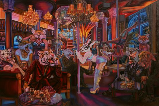 In The Bar No. 2 by Leela Promwong contemporary artwork Painting