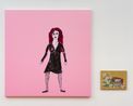 Pink poppy 60s girl by Jenny Watson contemporary artwork Painting