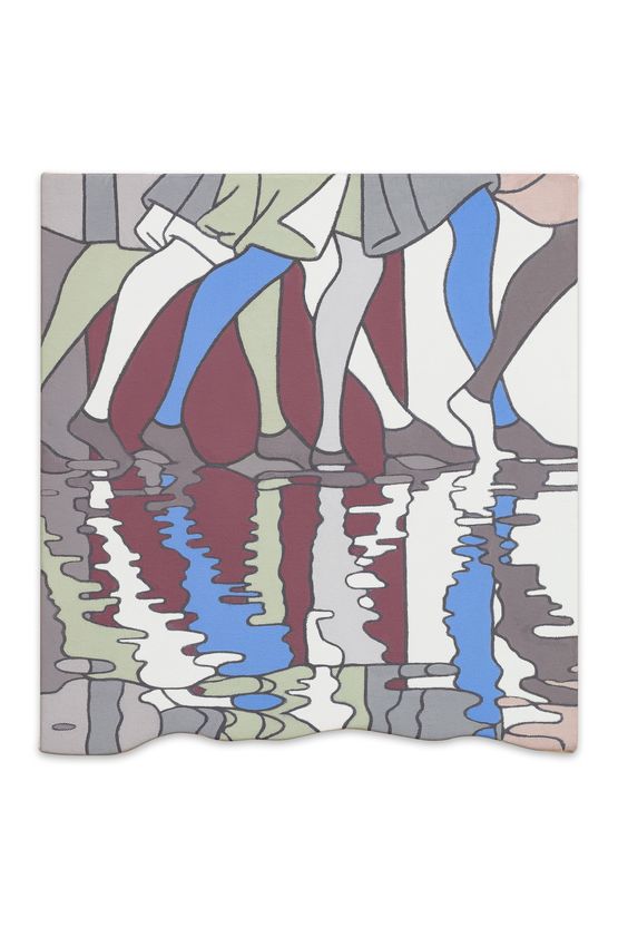 Parade reflected by Katharina Schilling contemporary artwork Painting