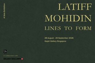 Contemporary art exhibition Latiff Mohidin Lines to Form at Gajah Gallery Singapore