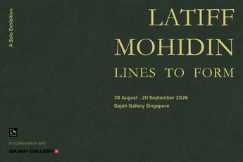Contemporary art exhibition Latiff Mohidin Lines to Form at Gajah Gallery Singapore