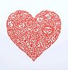 Holding Hands Red Heart by Mr Doodle contemporary artwork Print