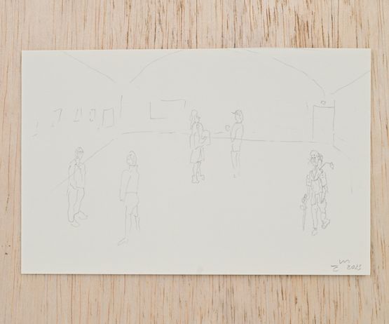 The Ghost of a Fallen Warrior at the Exhibition by Masaya Chiba contemporary artwork Works on Paper