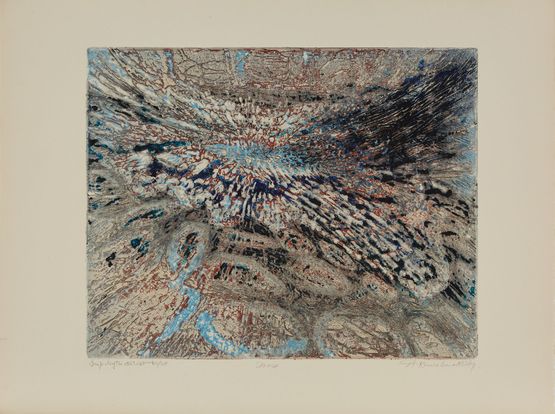 Wave by Krishna Reddy contemporary artwork Works on Paper