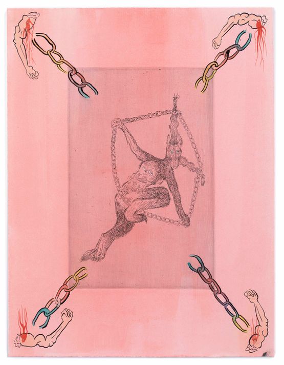 Happy Punjabi Gothic 4 by Hardeep Pandhal contemporary artwork Painting