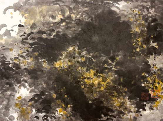Birds by Lui Shou-Kwan contemporary artwork Painting