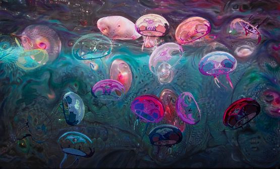 A web of encounters in motion by Gretta Louw contemporary artwork Painting
