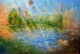 Beautiful Lake by Karen Shiozawa contemporary artwork painting