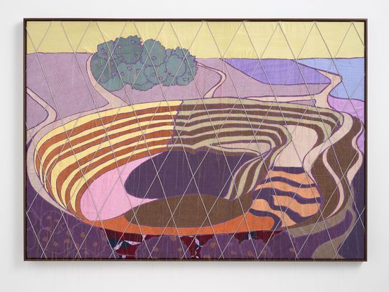 Nature Works Copper and Cobalt Mine DRC by Yinka Shonibare contemporary artwork Textile