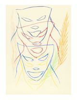 Face and Mask 39 by Carlos Amorales contemporary artwork drawing works on paper