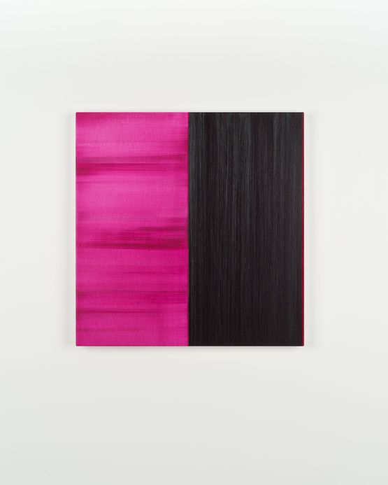 Untitled Lamp Black  Magenta by Callum Innes contemporary artwork Painting