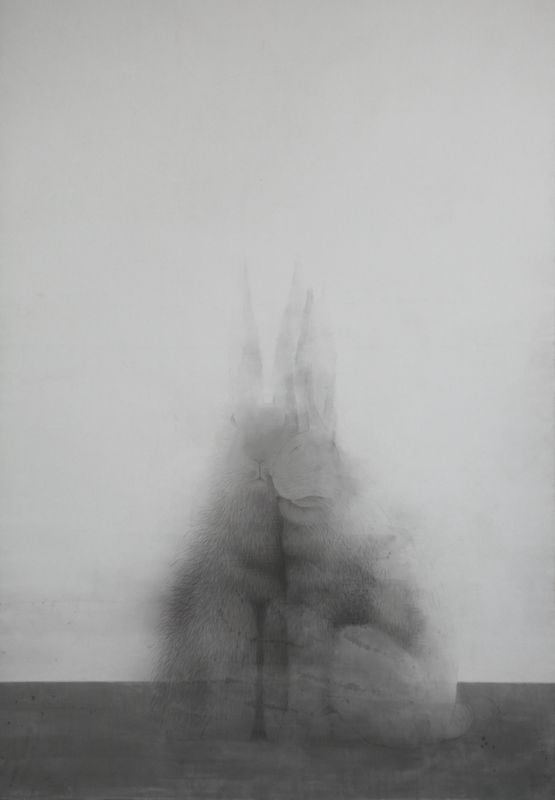 Big Paired Rabbits by Shao Fan contemporary artwork Painting