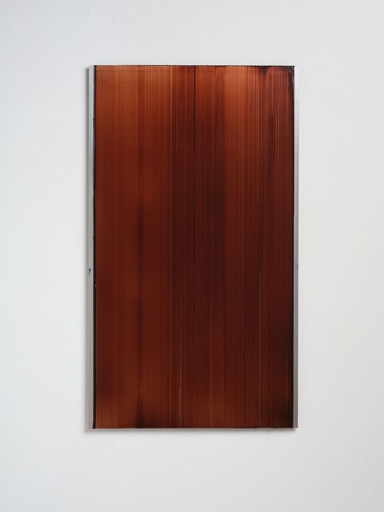 Slider - copper brown 1 by Noel Ivanoff contemporary artwork Painting
