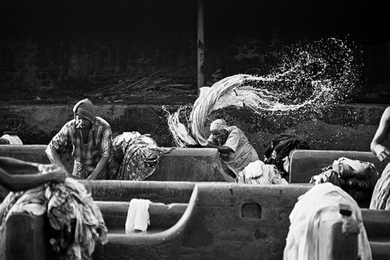 Mahalaxmi Dhobi Ghat clothes-washing center Bombay Mumbai India by Sebastiao Salgado contemporary artwork Photography