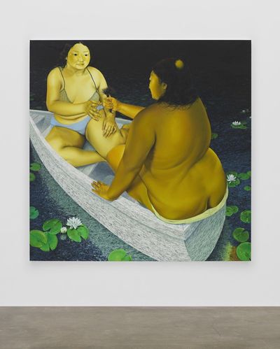 Sasha Gordons Bold Canvases Explore Identity at Jeffrey Deitch