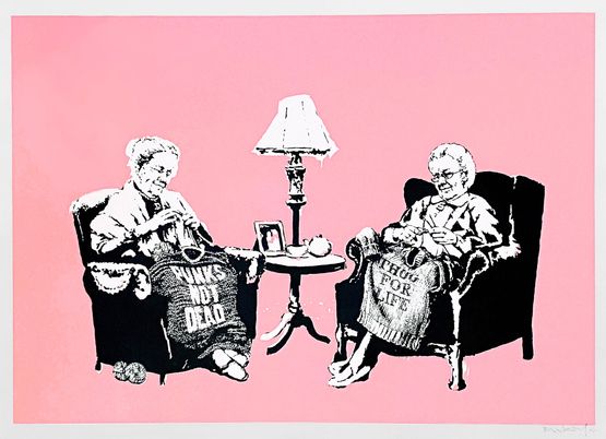 Grannies by Banksy contemporary artwork Print
