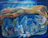 Jet lag by Alvin Ong contemporary artwork painting