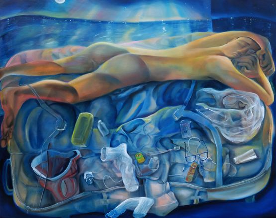 Jet lag by Alvin Ong contemporary artwork Painting